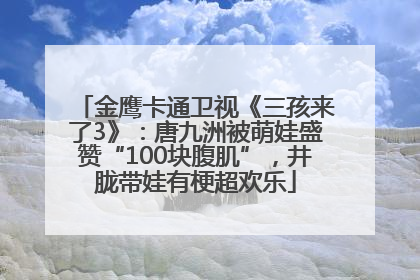 金鹰卡通卫视《三孩来了3》：唐九洲被萌娃盛赞“100块腹肌”，井胧带娃有梗超欢乐