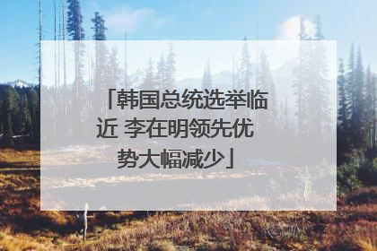韩国总统选举临近 李在明领先优势大幅减少
