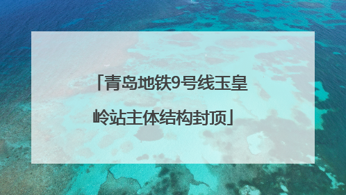 青岛地铁9号线玉皇岭站主体结构封顶
