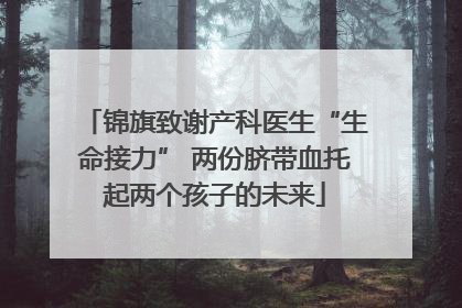 锦旗致谢产科医生“生命接力” 两份脐带血托起两个孩子的未来