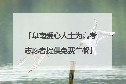 阜南爱心人士为高考志愿者提供免费午餐