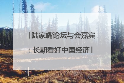 陆家嘴论坛与会嘉宾：长期看好中国经济