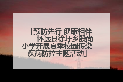 预防先行 健康相伴——怀远县徐圩乡殷尚小学开展夏季校园传染疾病防控主题活动
