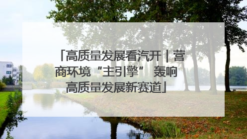 高质量发展看汽开｜营商环境“主引擎” 轰响高质量发展新赛道