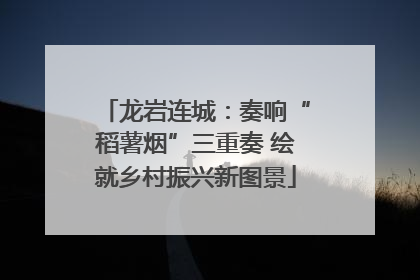 龙岩连城：奏响“稻薯烟”三重奏 绘就乡村振兴新图景