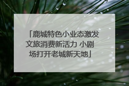 鹿城特色小业态激发文旅消费新活力 小剧场打开老城新天地