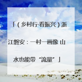 （乡村行·看振兴）浙江磐安：一村一画像 山水也能带“流量”