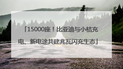 15000座！比亚迪与小桔充电、新电途共建兆瓦闪充生态