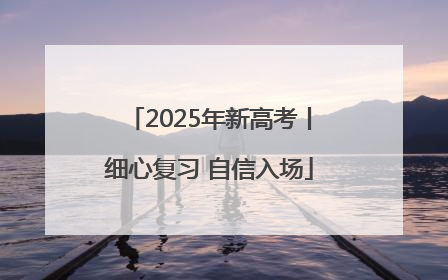 2025年新高考丨细心复习 自信入场
