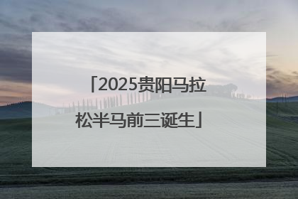 2025贵阳马拉松半马前三诞生
