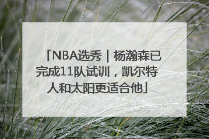 NBA选秀｜杨瀚森已完成11队试训，凯尔特人和太阳更适合他